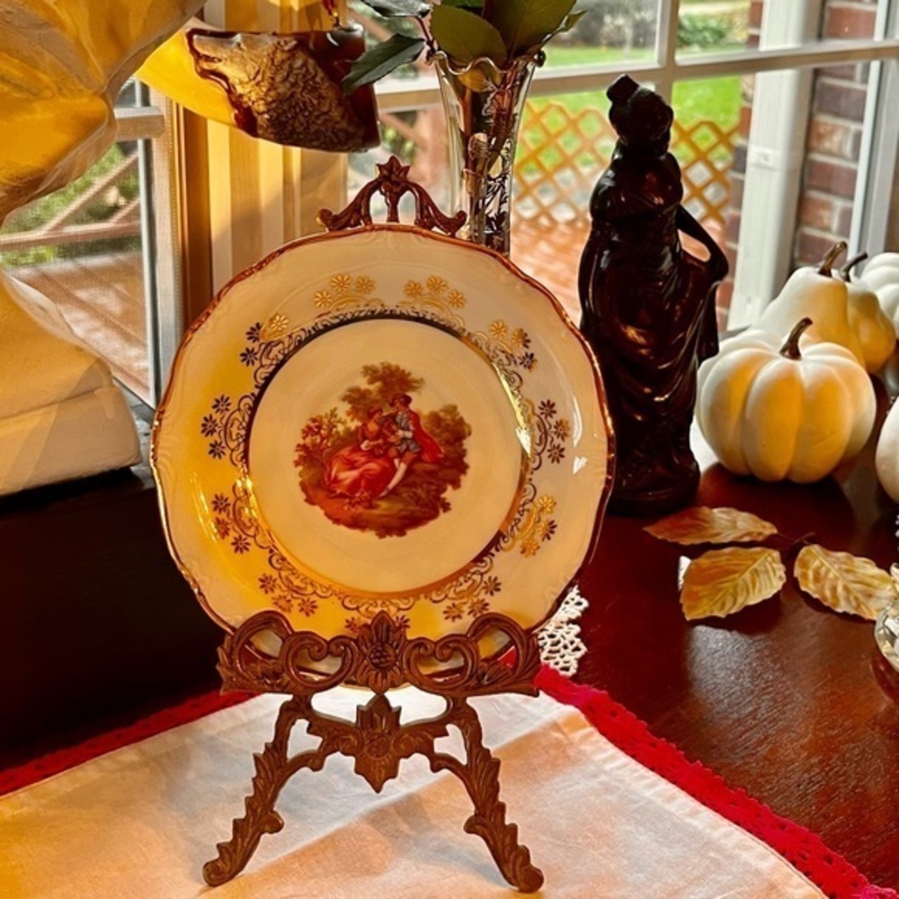 Vintage Gloria Romantic Scene Bavaria west Germany Plate